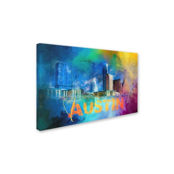 Jai Johnson 'Sending Love To Austin' Canvas Art,16x24